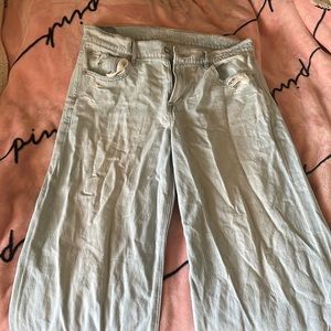 american eagle wide-legged jeans!